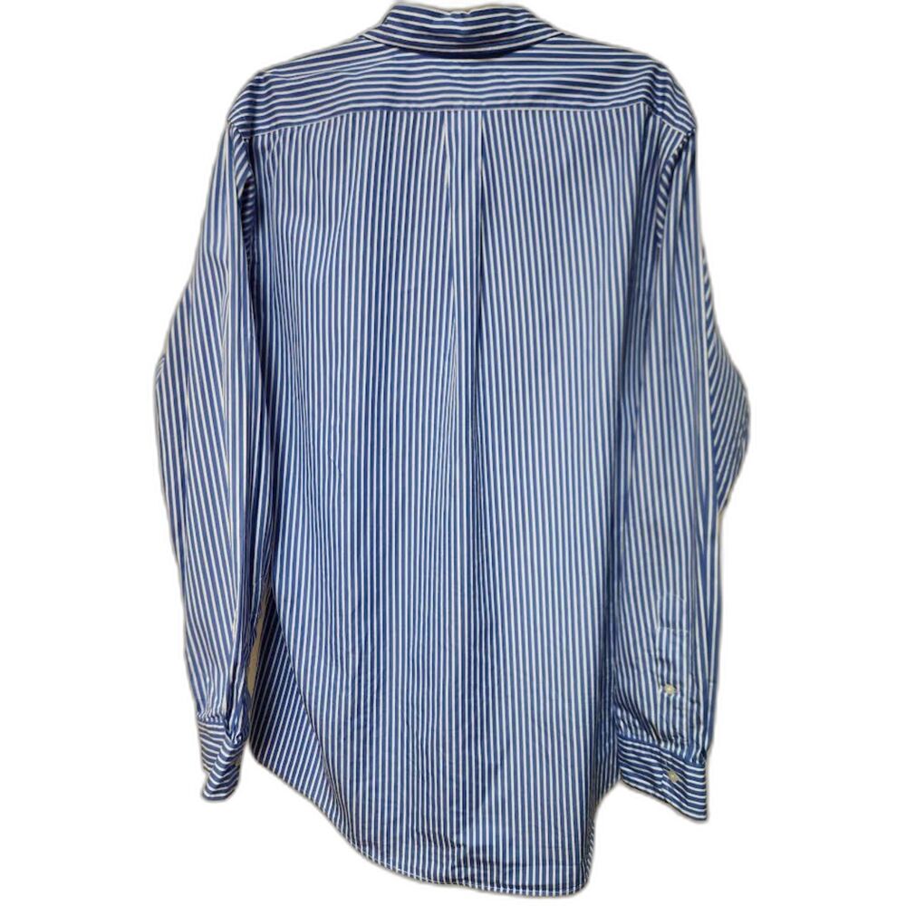 Ralp Lauren Men's Blue & White Stripe Shirt With Pony Logo Size XL Preppy Indie - Picture 3 of 6